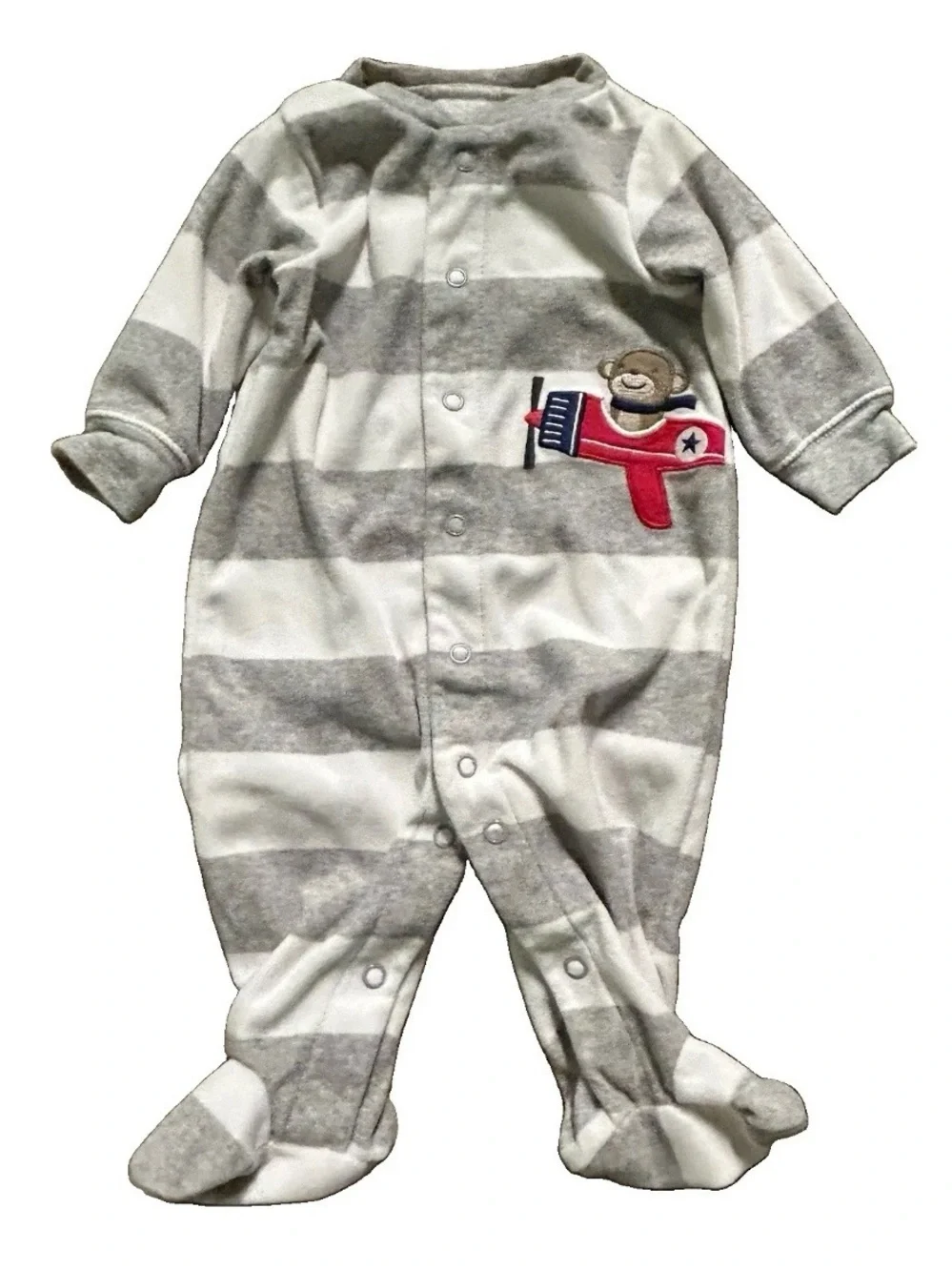 Baby Boy Fleece Footie Pajamas Cars Stripes, Dinosaurs Size 0-3 Months